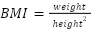 BMI formula